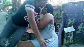 colombian street prostitute gets muff dived and anal fucked outdoors