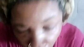 shhh watch this ebony princess deliver silent deepthroat action up close