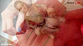 Cuban blonde with small tits masturbates solo using huge black dildo toy in caribbean heat