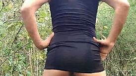 check out my greedy little ass teasing in the wild mountains 🍑🌿😈