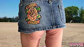 feel me climaxing hard from anal vibrator in miniskirt boots