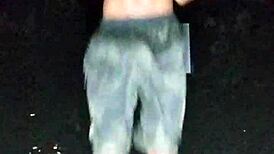 Park Photoshoot Turns Steamy with Skinny Beautiful Mature Gym Model