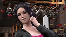 Brunette Takes Erotic Big Ass Leap Faith Game