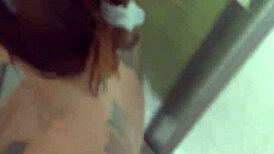 After shower filming offers tight ass doggy style to naughty guy