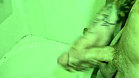 oh man rubbing my throbbing cock in and out of this steamy shower feels so damn good right now