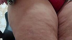 big ass blonde's hidden lingerie chat with brazilian client