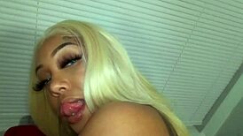 Two big booty ebony lesbians grind lick strap on fuck through dark season