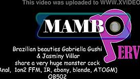 Gabriella gushi's brazilian ass gaped 1on2 ffm by ebony bbc anal atm smoking