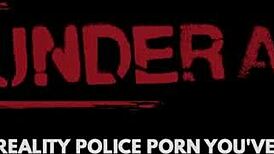 Young tattooed stunners cuffed outdoors, riding police officer's monster cock cowgirl rough in uniform reality threesome!