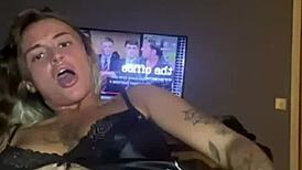 horny goth teen plays solo with her big tits and ass craving more