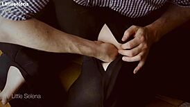 Petite Slut's Huge Gaping Asshole Takes Deep Fisting in Black Dress