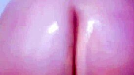 Sexy babe provokes with her tight ass ready for anal pounding