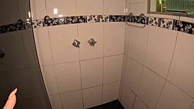 Brazilian Midget Teen Rips Lingerie For Giant Dildo In Bathroom