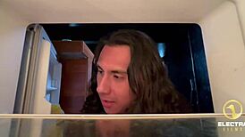 Curvy Peruvian redhead BBW slut rides cock with huge natural tits milking cum