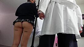 Mexican Doctor Creampies Big Ass Latina Patient in Miniskirt Exam