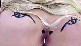 yo check this sheer red ass spreadin wide suckin buttplug like a pro... minds gonna say pink hole on lollipop