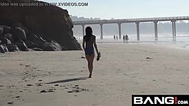 Ariel Grace's Petite Body Flashes Small Tits Before Public Bathroom Fuck