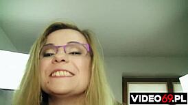 polish blonde euro enjoys sexy pussy play and masturbation moments