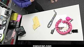 omg i can't believe this fit thief rides that security officer's cock so good in the garage