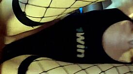 Muscular Stud Makes Skinny Whore Scream in Stockings Missionary Orgasms