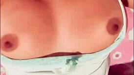 Mansoura slut's panties cling tight to pussy as husband's friend fucks her