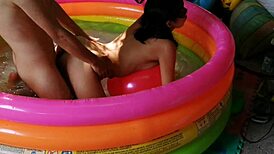 wild poolside suck turns into savage doggystyle pounding for orgasmic prostitute