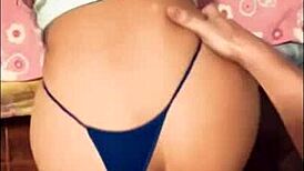 Mansoura slut's panties cling tight to pussy as husband's friend fucks her