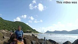 Outraged Passersby Watch Her Suck Cock Begging for Public Ass Fuck Outdoor