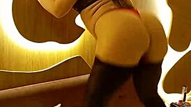 Brazilian Teen Dancer Reveals Big Pussy Lips After Fetish Party Fun