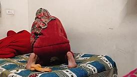 Housewife Teases with Dildo Play