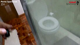 ohh niki niquita shakes her tanned tattooed ass in shower after creampie loving that brazilian heat man