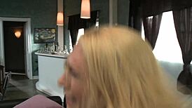 a beautiful flexible blonde fuck doll gets her pierced cunt slammed doggystyle in heels