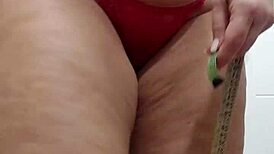 big ass blonde's hidden lingerie chat with brazilian client