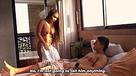 Colombian Stepmom's Huge Ass Exposed Post-Shower By Stepson