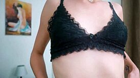 Skinny tattooed teen brunette licks stepdad cock tight pussy narrow ass cunilingus