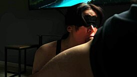 Hands and Feet Tease Roommate's Cock Before Sucking Ride