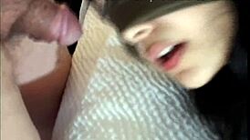 oh god, this shy teen's sucking my cock while bound so tight and blindfolded!