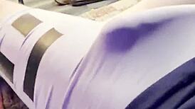 cory chase's tight milf tits ass make stepbro hard in see thru shorts stepsis spots it