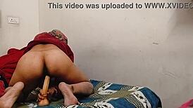 Housewife Teases with Dildo Play