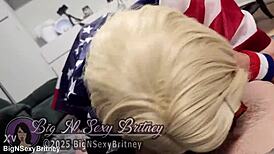 big sexy britney deepthroats huge cocks in amateur pov facefuck compilation