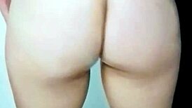 Sexy babe provokes with her tight ass ready for anal pounding