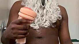 Dude I'm punishing my hot new toy with this massive black cock now