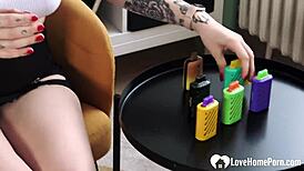 Wanna see my redhead beauty suck cock then take it doggy?