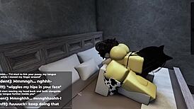 Roblox Catgirl Yields Big Ass After Tease