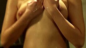 Teen Lesbian Slave Bathes Body Rubs Whipping Scars in BDSM Humiliation