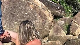 Outraged Passersby Watch Her Suck Cock Begging for Public Ass Fuck Outdoor