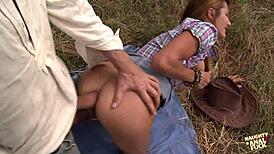 hot big tits blonde rides cowgirl deepthroats fat cock outdoors then takes hardcore anal pounding cumshot