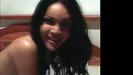 thai ladyboy flaunts hairy ass and huge dick post-shower