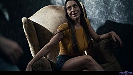 Josephine Jackson's big tits drip with slime in solo pussy masturbation frenzy