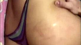 Mansoura slut's panties cling tight to pussy as husband's friend fucks her